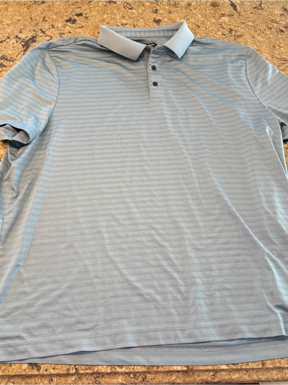 Michael Kors Men's Sky Blue Striped Performance Polo
